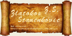 Zlatokos Stamenković vizit kartica